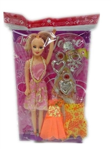 11.5 empty handed beautiful girl with accessories, orange - OBL660752