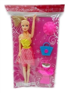 11.5 empty handed beautiful girl with accessories, orange - OBL660754