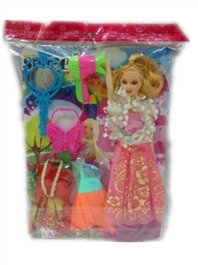 11.5 empty handed beautiful girl with accessories, orange - OBL660755