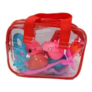 Four plastic piggy with accessories - OBL660759