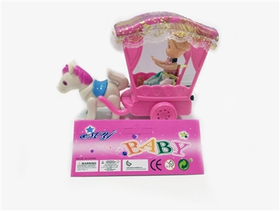 Three inches of solid body barbie kelly belt pull cart - OBL660791