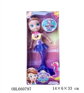 11.5 -inch Disney Sophia light music fish - OBL660797