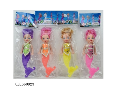 3 inch mermaid doll opp bag four assortments - OBL660923