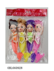 3 inch mermaid doll opp bag four assortments - OBL660928
