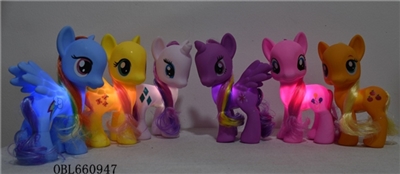 Six large evade glue horse with lights - OBL660947