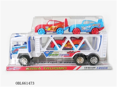 Solid color plating wheel inertia double dragged back three back cars - OBL661473