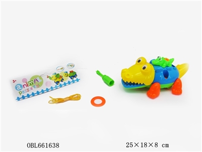 Educational disassembling drag cartoon crocodile - OBL661638