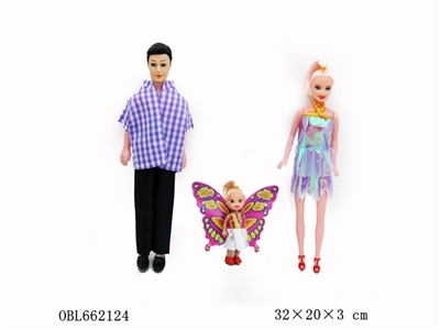 11.5 -inch empty handed barbie family pack - OBL662124
