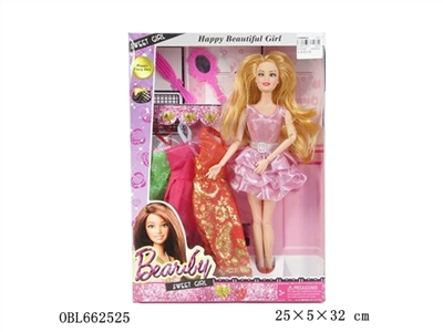 High quality fashion 12 joint real barbie with fitting clothes - OBL662525