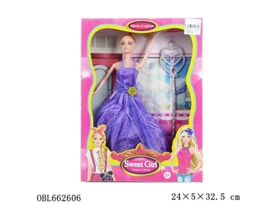 High quality 11.5 inch real princess wedding dress with accessories with clothes - OBL662606