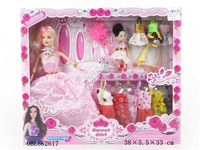 High quality big box with 11.5 inch solid body dress barbie clothes accessories - OBL662617