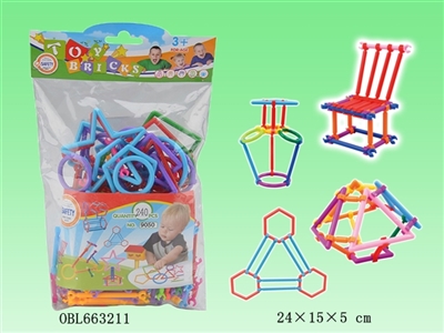 聪明棒积木卡头吊袋240PCS (中、英文包装） - OBL663211