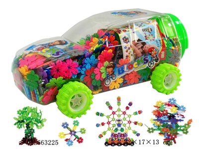 The leaves snowflake grain blocks cart can of 850 PCS - OBL663225