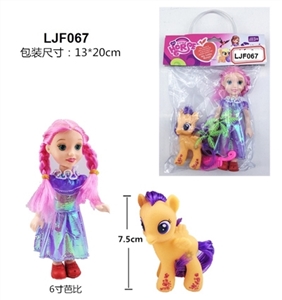 6 inches of Eva with horses, tree, comb - OBL663444