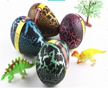 Large black cracks resurrection dinosaur egg - OBL663612