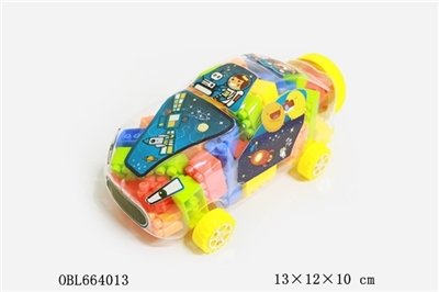 迷你宇宙跑车益智类积木多色混装称重140克（50PCS+） - OBL664013