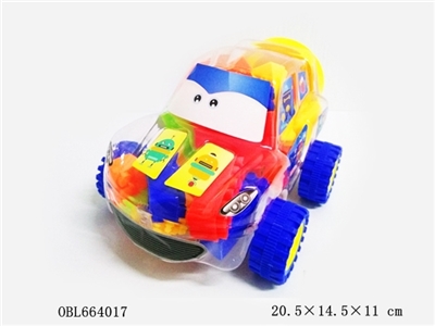 机器人卡通车益智类积木多色混装称重120克（40PCS+） - OBL664017