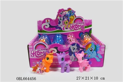 12 evade glue elves pony horse with stickers with a comb - OBL664456