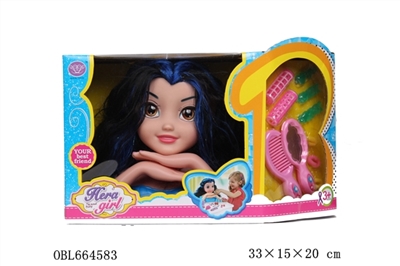 34 Hear bust blue-black hair dressing - OBL664583