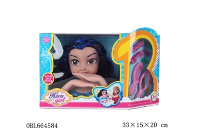 34 Hear bust blue-black hair dressing - OBL664584