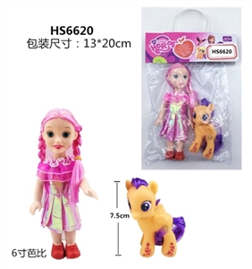 6 inch doll with the horse - OBL665402