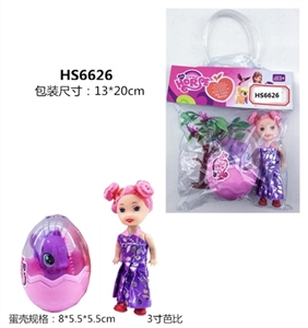 3 inches of Eva with horses, tree - OBL665408