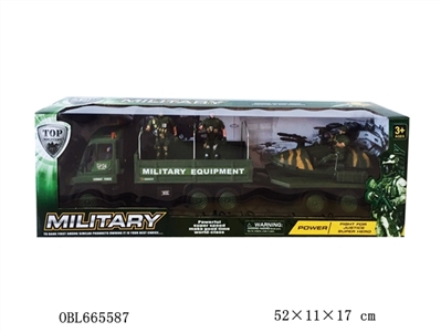 Inertia of military vehicles soldiers dragging motor boats - OBL665587