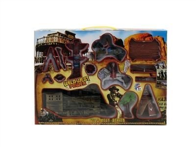 The locomotive plus Indian on horseback and accessories - OBL666005