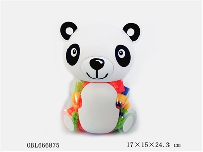 Giant panda produced blocks multi-color combination weighing 250 grams (79 PCS) - OBL666875