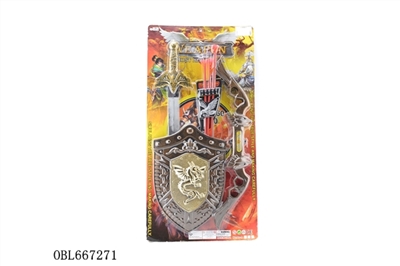 Angle of shield and sword, bow and arrow set combination - OBL667271
