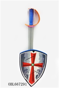 With western sword cross shield - OBL667291