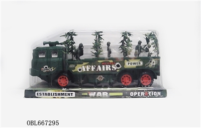 Solid color inertia vehicles carry three soldiers - OBL667295