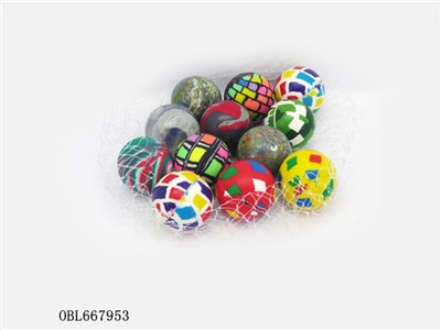 12只庄32mm混装花式弹跳球 - OBL667953