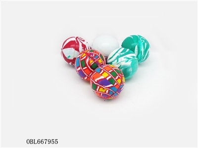 6只庄45mm混装花式弹跳球 - OBL667955