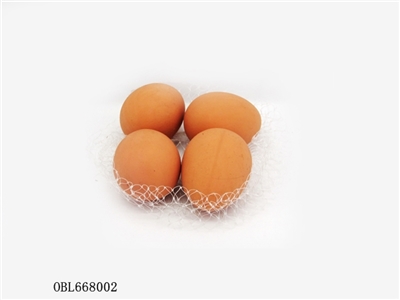 4只庄55mm仿真弹跳鸡蛋 - OBL668002