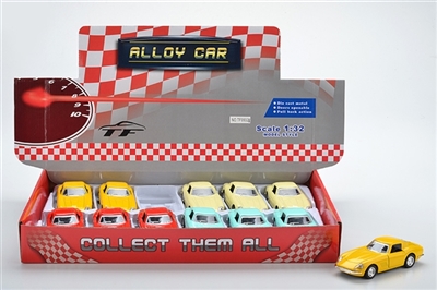 1:32 alloy back door driving ferrari car 4 color orange - OBL668175