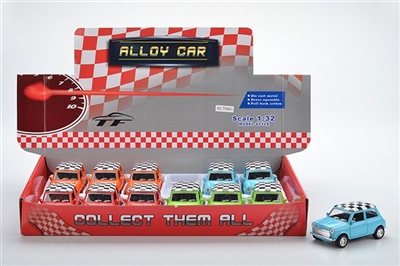 1:32 alloy driving back door mini 4 color orange - OBL668184