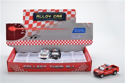 1:32 alloy back to drive ford pickup the police car door 3 color orange - OBL668188