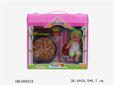 9 inch pizza rabbit doll - OBL668224