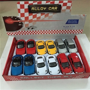 1:32 alloy back door driving porsche car six color orange - OBL668639