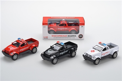 1:32合金回力开车门福特皮卡警车4色混装 - OBL668780