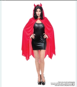 DEVIL CAPE w/HORNS - OBL669002