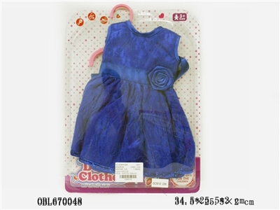 Dark blue double mesh flower skirt - OBL670048