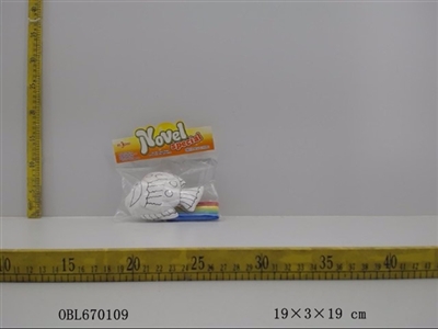 16cm充棉鱼袋4只水彩笔 - OBL670109