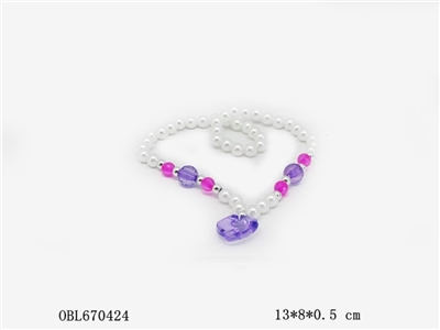 Peach heart necklace - OBL670424