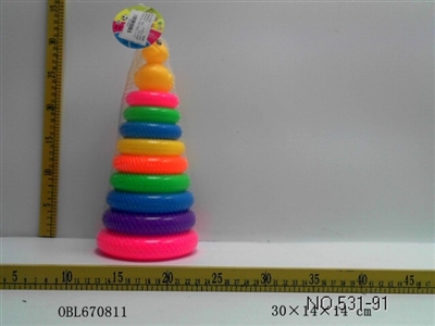 Old duck 9 layer rainbow ring (circle) - OBL670811