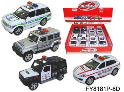 1:32合金路虎/牧马人/卡宴/奔驰警车 - OBL671208