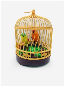 Big bird cage magpie plus small parrots and tree - OBL672470