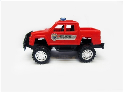Pickup truck pull a police car - OBL672489