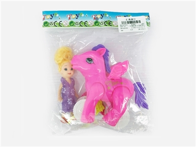 Cartoon arrows flying horse with barbie - OBL672807